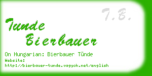 tunde bierbauer business card